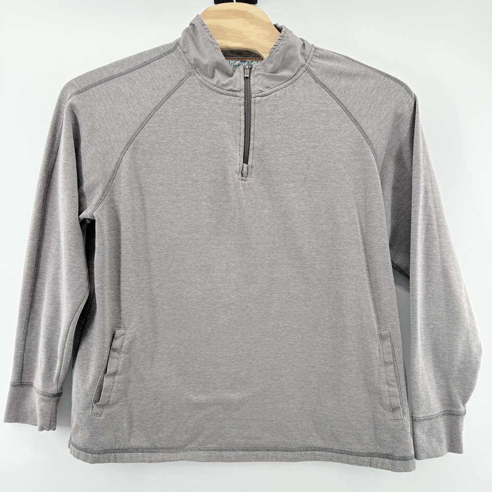 Margaritaville Pullover Sweater Mens XL Half Zip Athletic Golf Casual Pockets